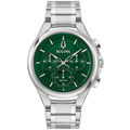 Bulova - Men's Curv Chronograph Watch - Green Dial 96A197