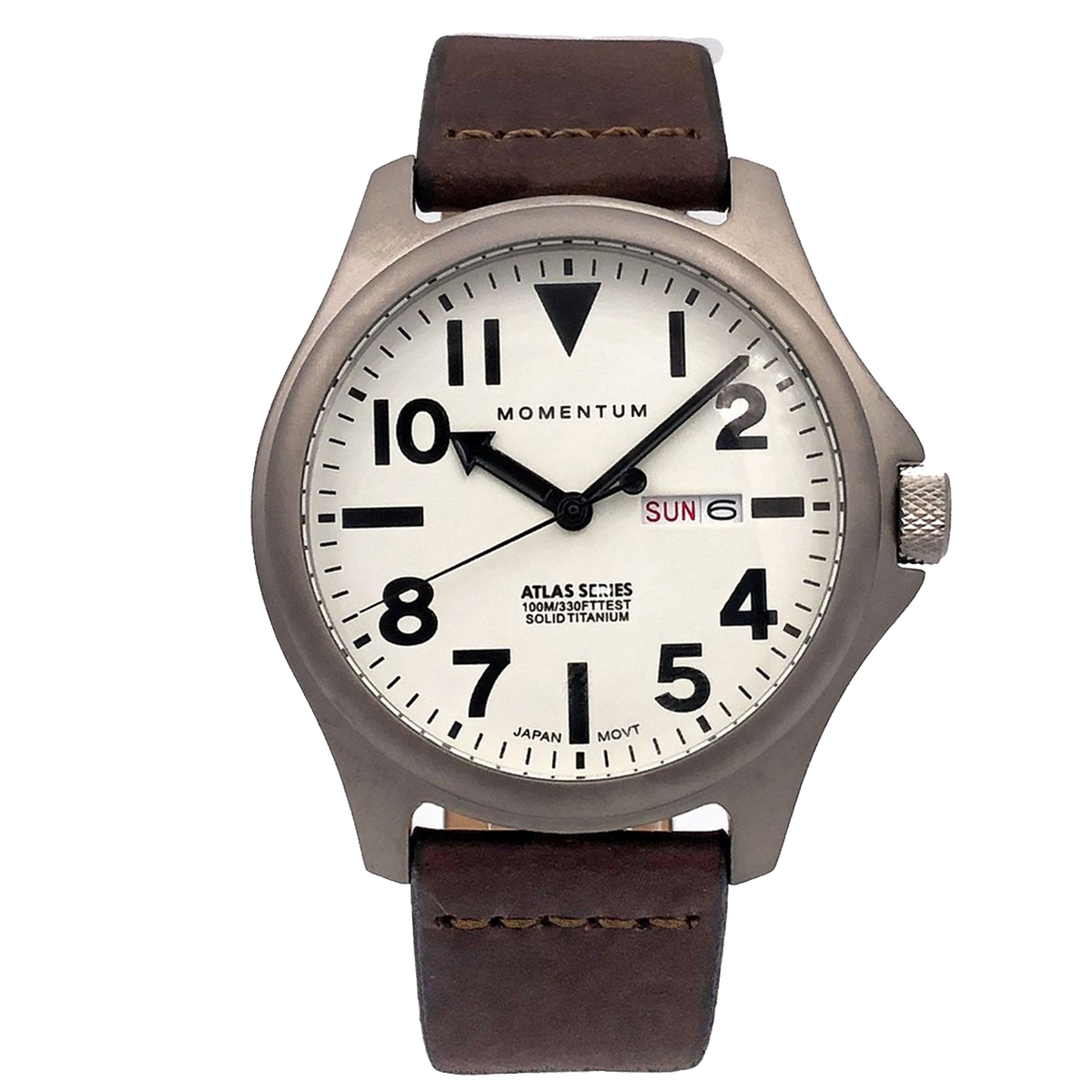 Momentum Atlas 44MM - White Dial, Brown Bramante leather