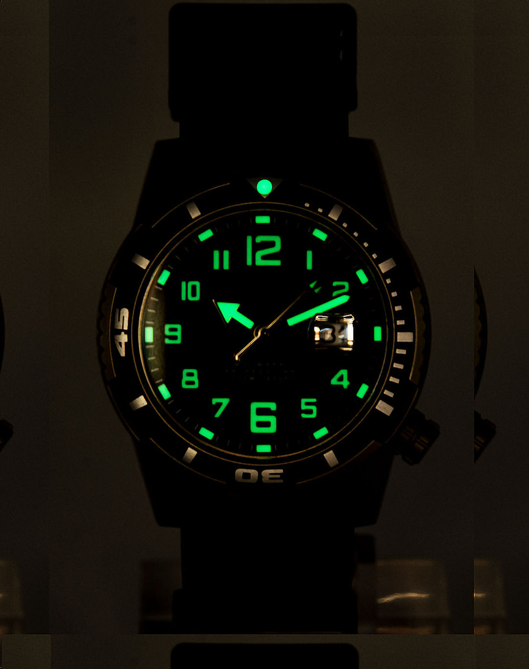 Momentum Watch - M50 Military Dive - Black Dial with Black Rubber Band