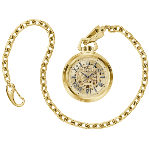 Bulova Pocket Watch - Sutton Automatic - Gold 97A178