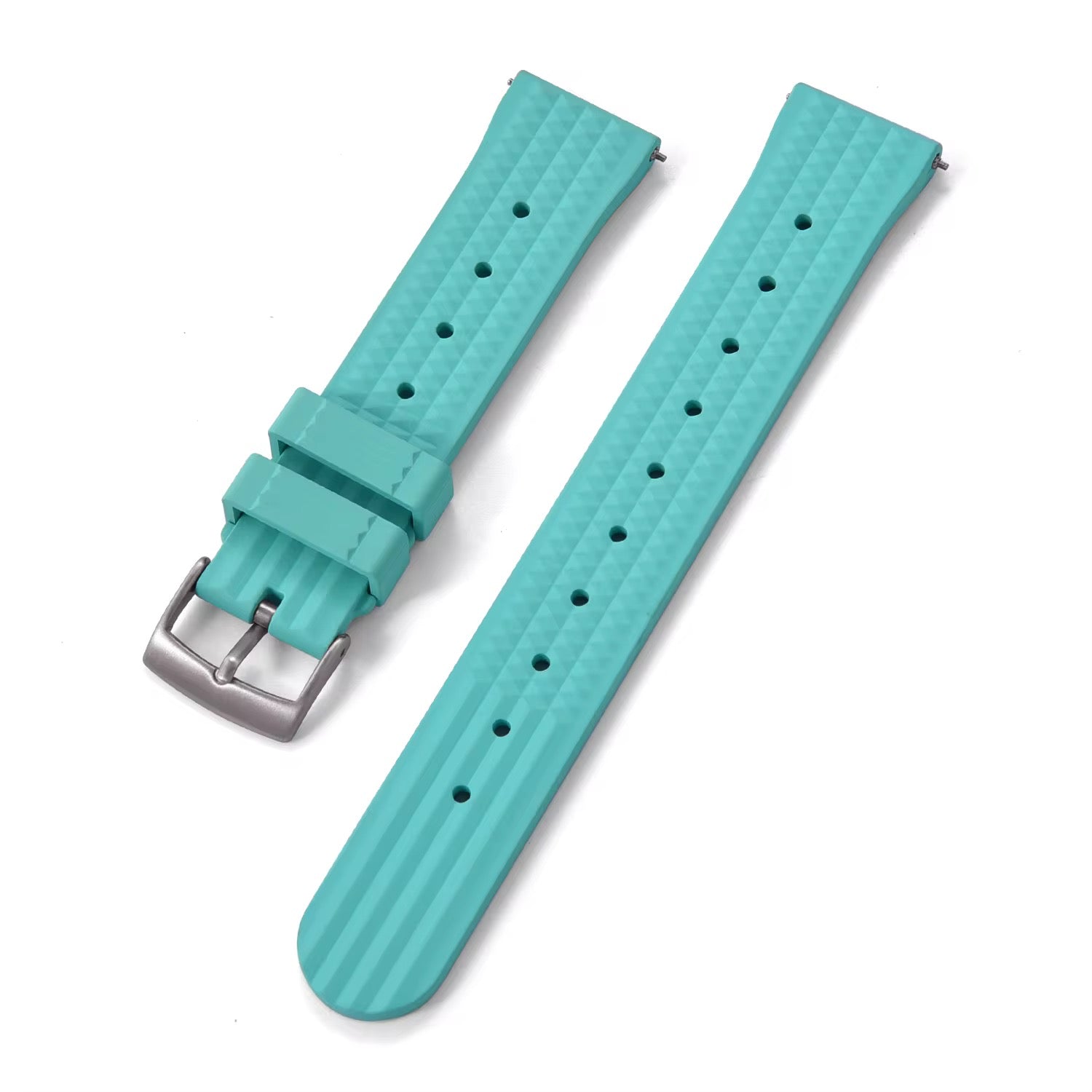 Halifax Watch Bands - Seiko Style Waffle FKM Rubber Strap