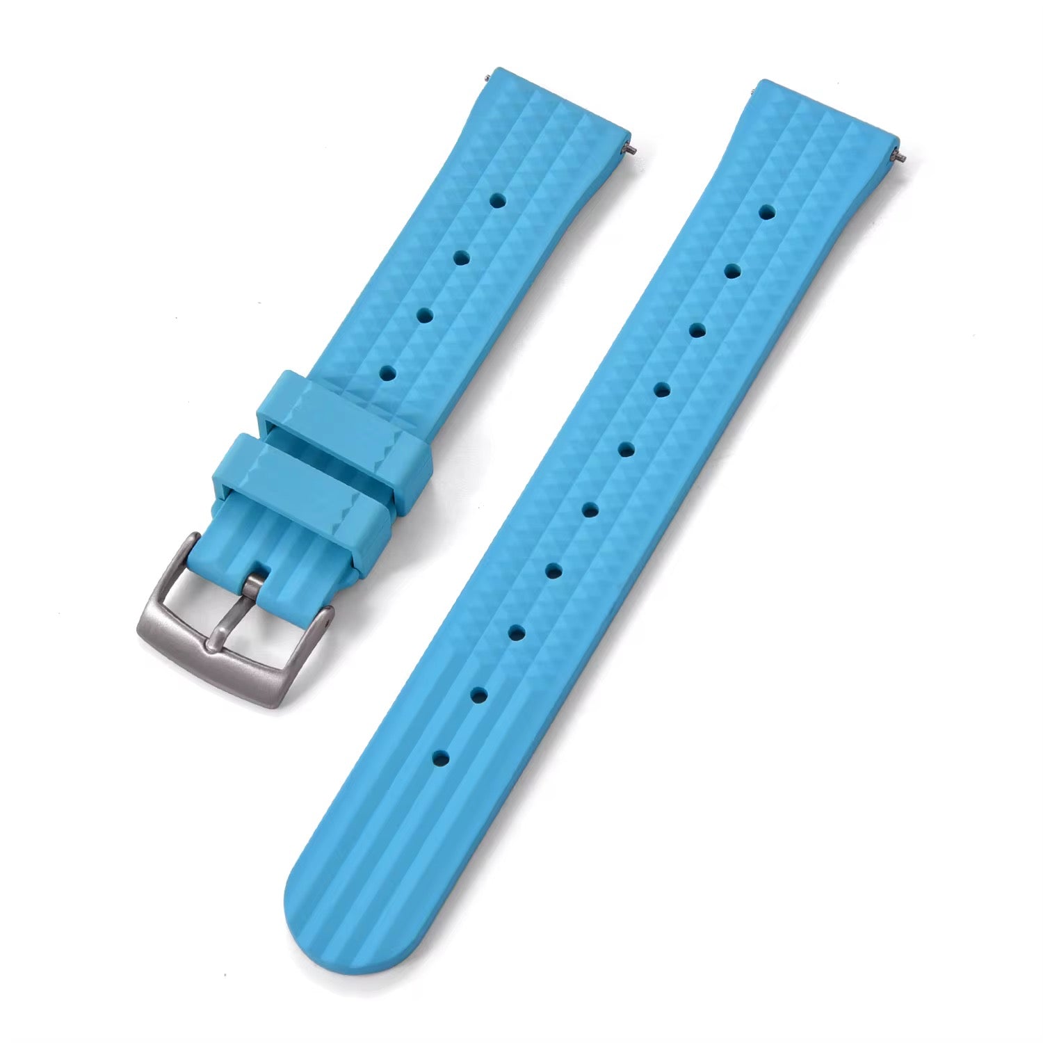 Halifax Watch Bands - Seiko Style Waffle FKM Rubber Strap