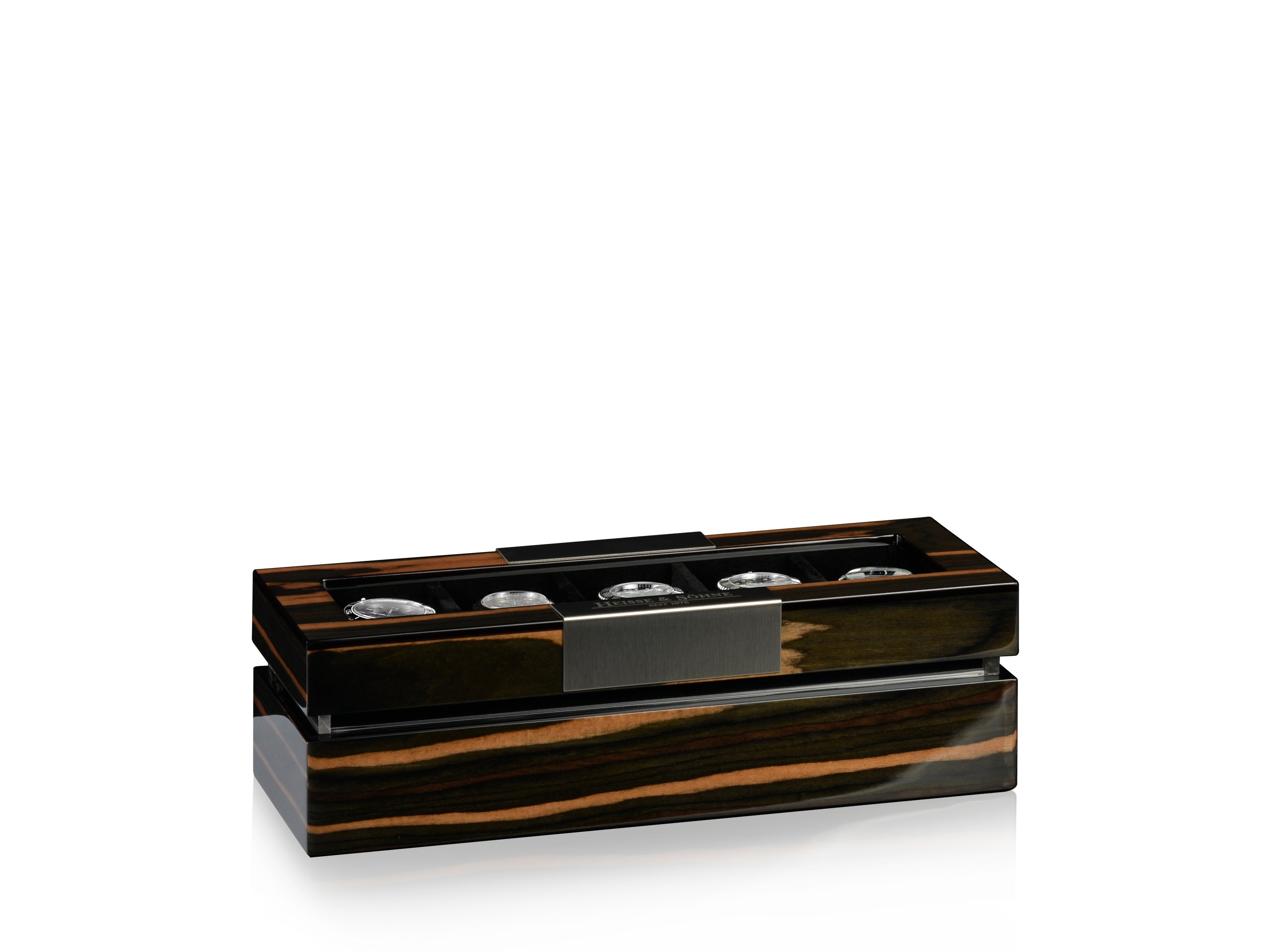 HEISSE & SÖHNE - 5 Watch Box - Macassar & Black