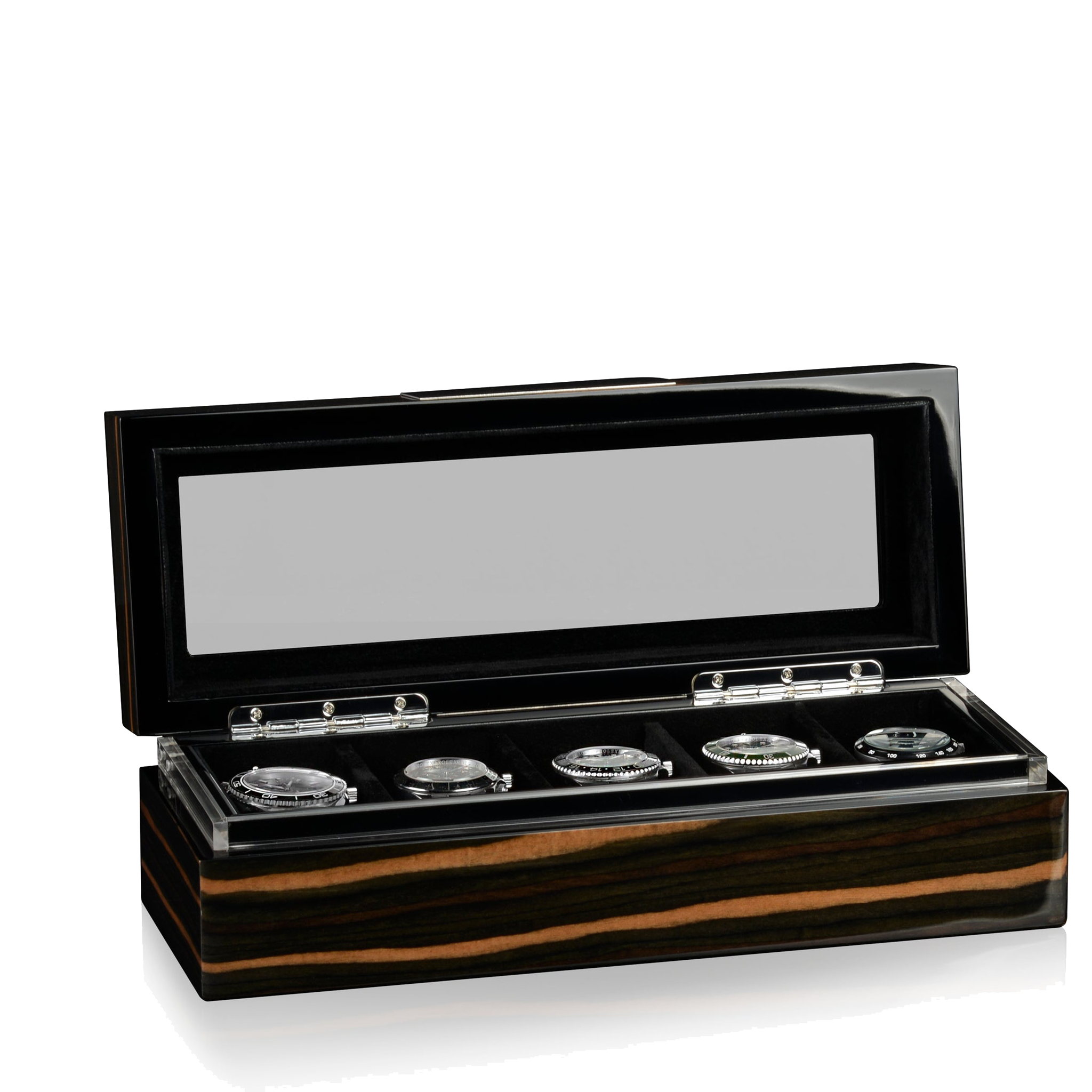 HEISSE & SÖHNE - 5 Watch Box - Macassar & Black