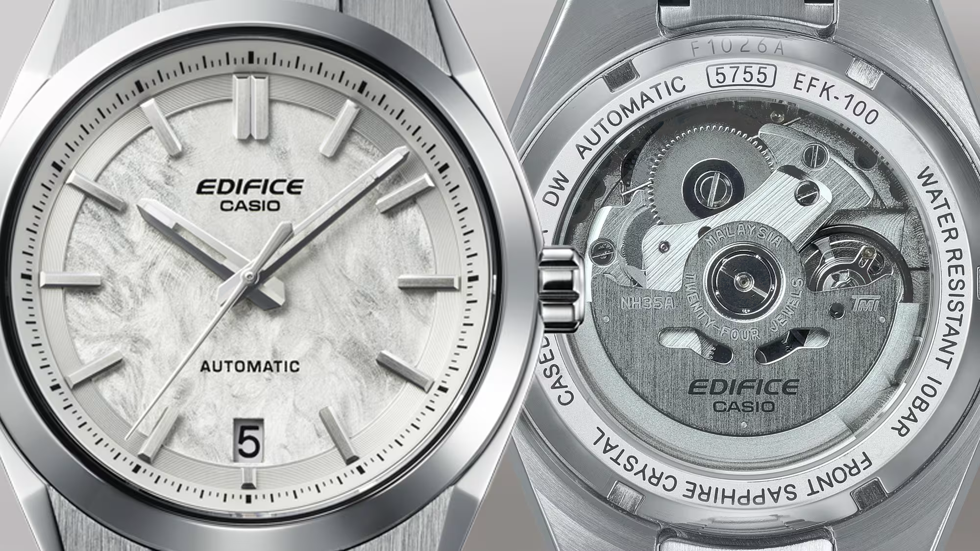 Casio Ediface Automatic - Forged Carbon Dial - White