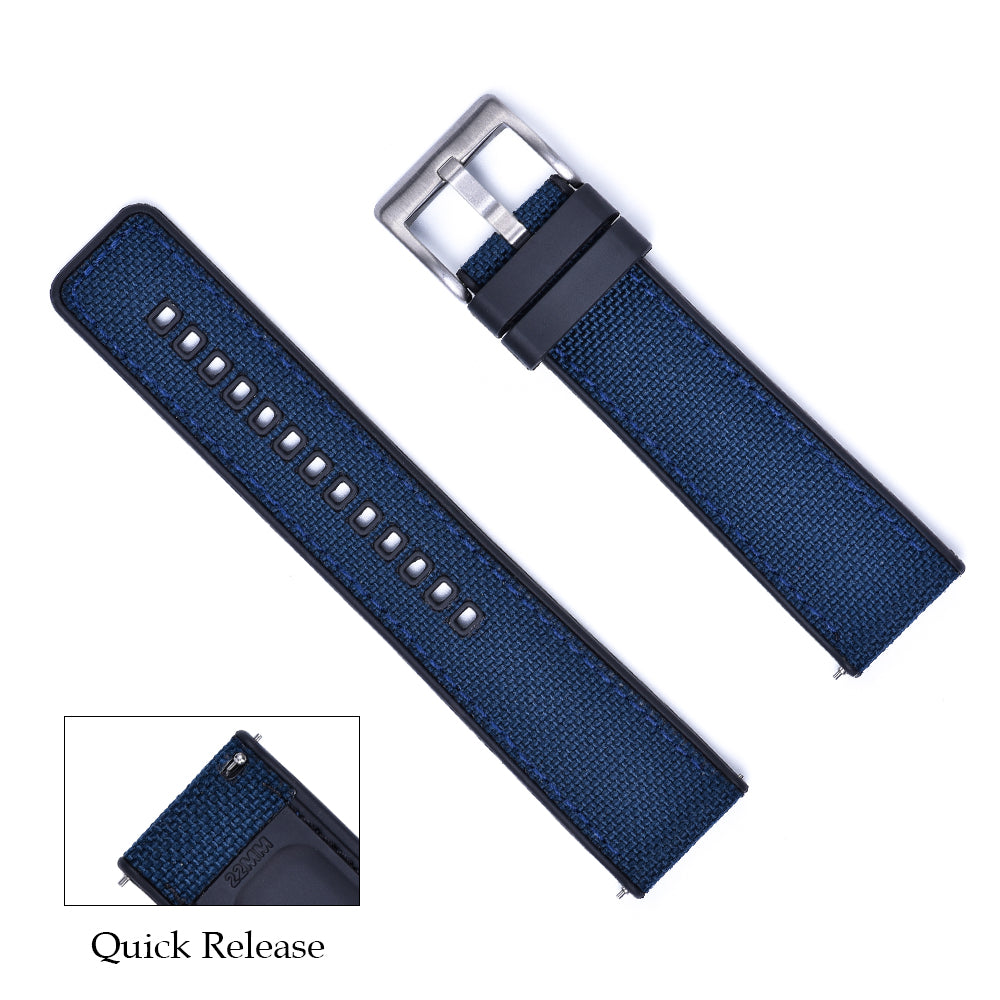Halifax Watch Bands - Canvas Hybrid FKM Rubber Strap