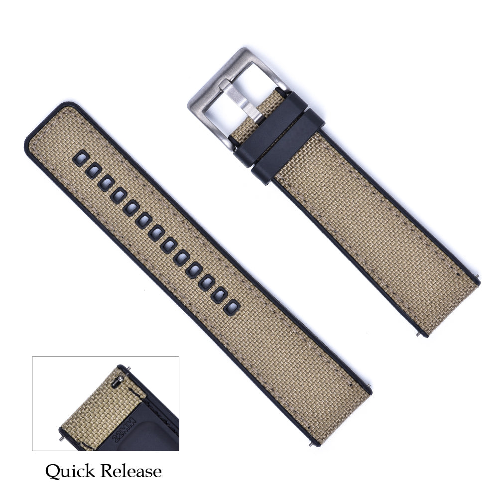 Halifax Watch Bands - Canvas Hybrid FKM Rubber Strap