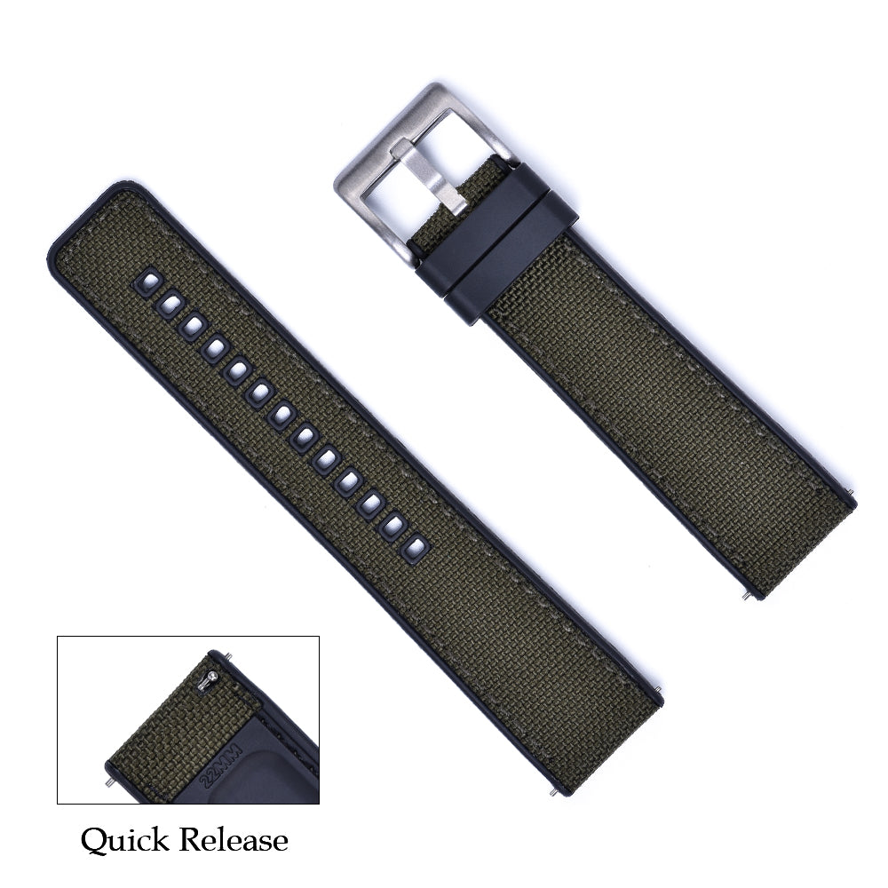 Halifax Watch Bands - Canvas Hybrid FKM Rubber Strap