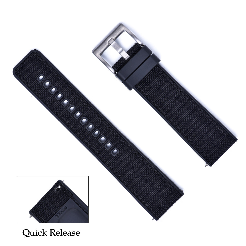 Halifax Watch Bands - Canvas Hybrid FKM Rubber Strap