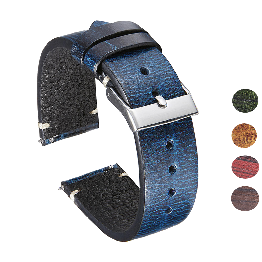 Halifax Watch Bands - Vintage Woodgrain Leather