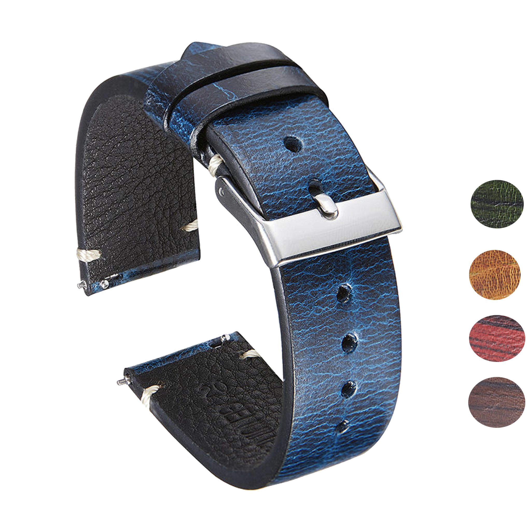 Halifax Watch Bands - Vintage Woodgrain Leather