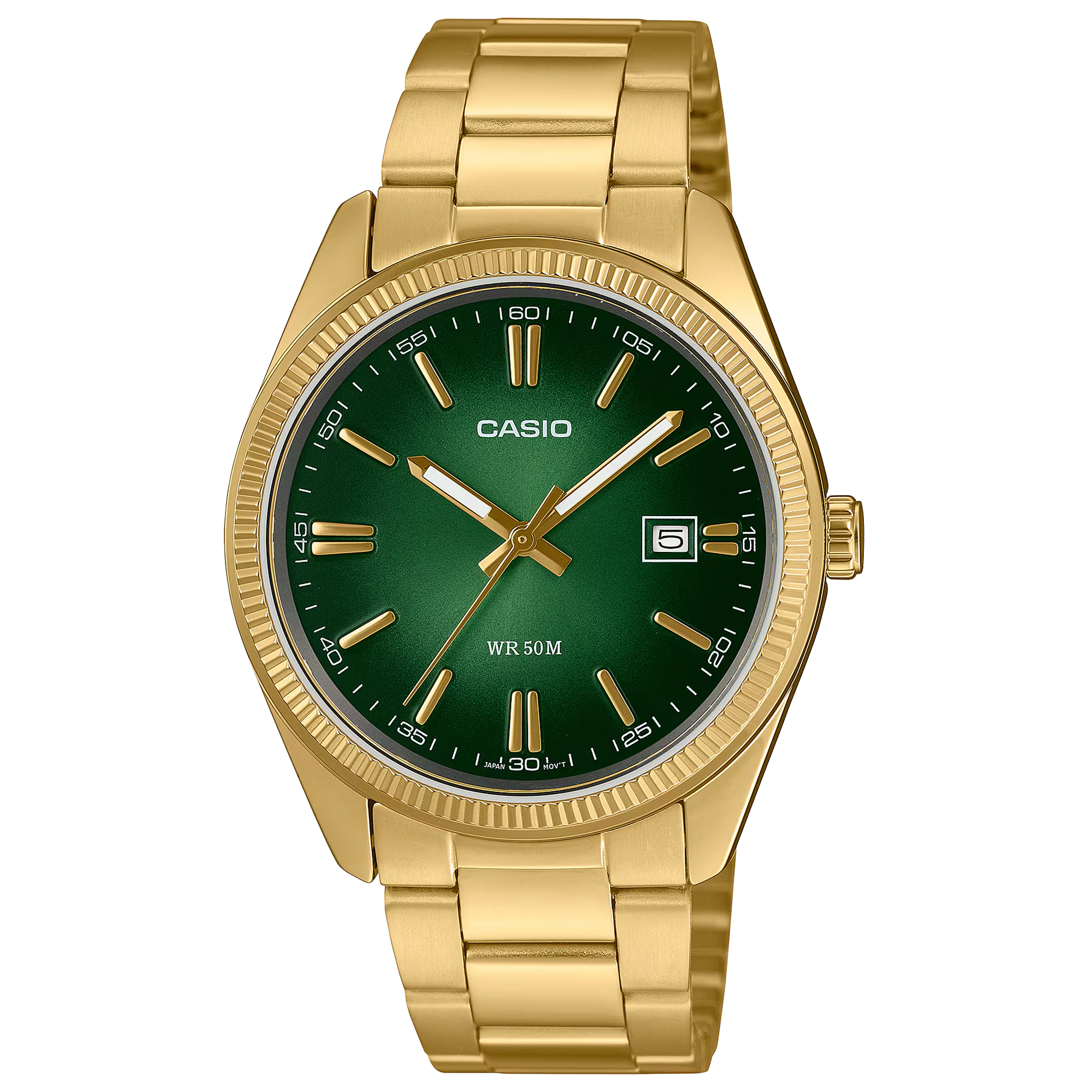 Casio Classic - MTP-1302 Gold-Tone Green Dial