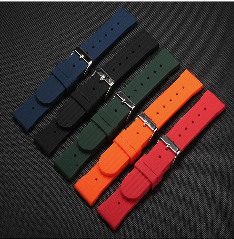 Halifax Watch Bands - Seiko Style Waffle Silicone Band