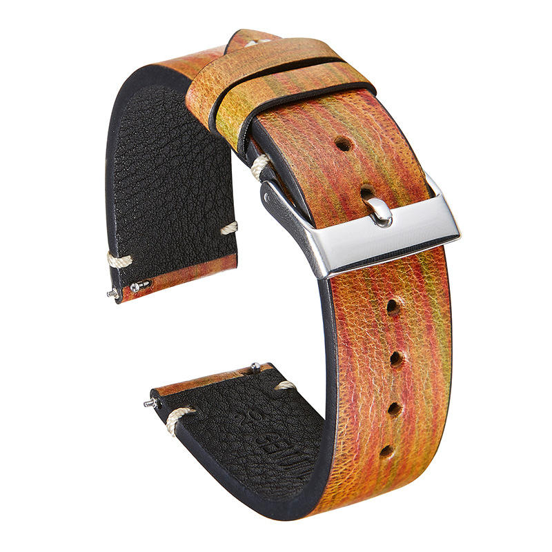 Halifax Watch Bands - Vintage Woodgrain Leather
