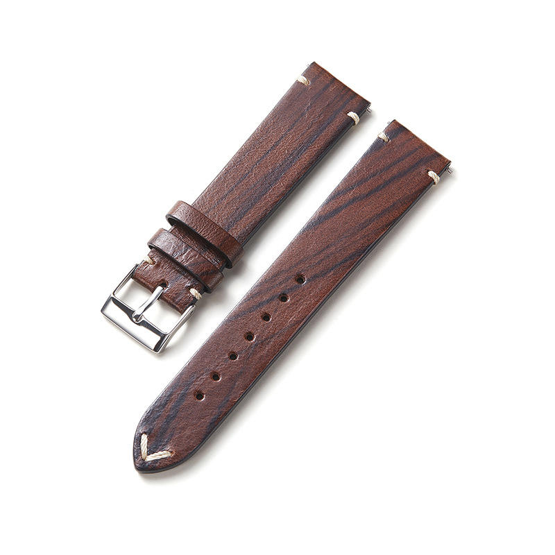 Halifax Watch Bands - Vintage Woodgrain Leather