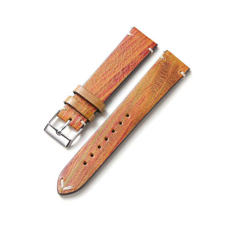 Halifax Watch Bands - Vintage Woodgrain Leather