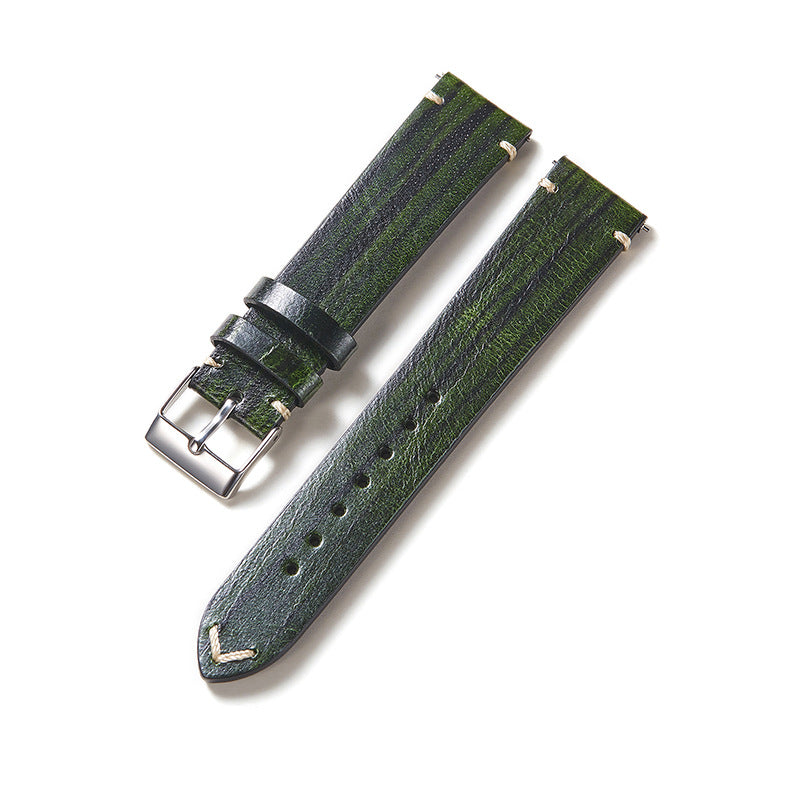 Halifax Watch Bands - Vintage Woodgrain Leather