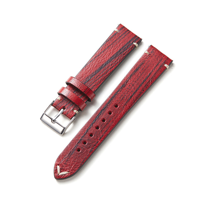 Halifax Watch Bands - Vintage Woodgrain Leather
