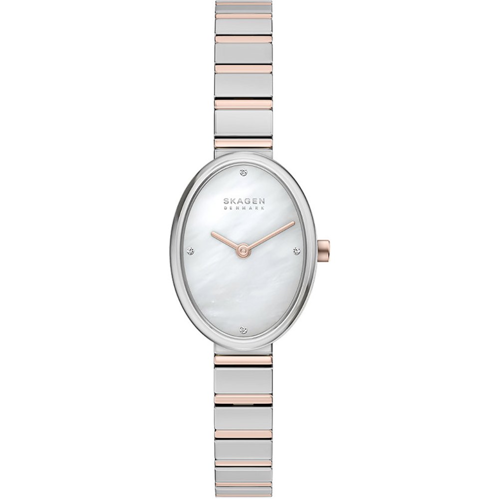 Skagen SKW3184 Anita Oval rose gold two-tone watch, front view