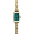 Skagen SKW3186 Hagen Micro gold-tone teal mother-of-pearl watch, front view