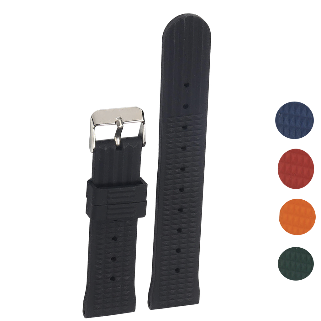 Halifax Watch Bands - Seiko Style Waffle Silicone Band