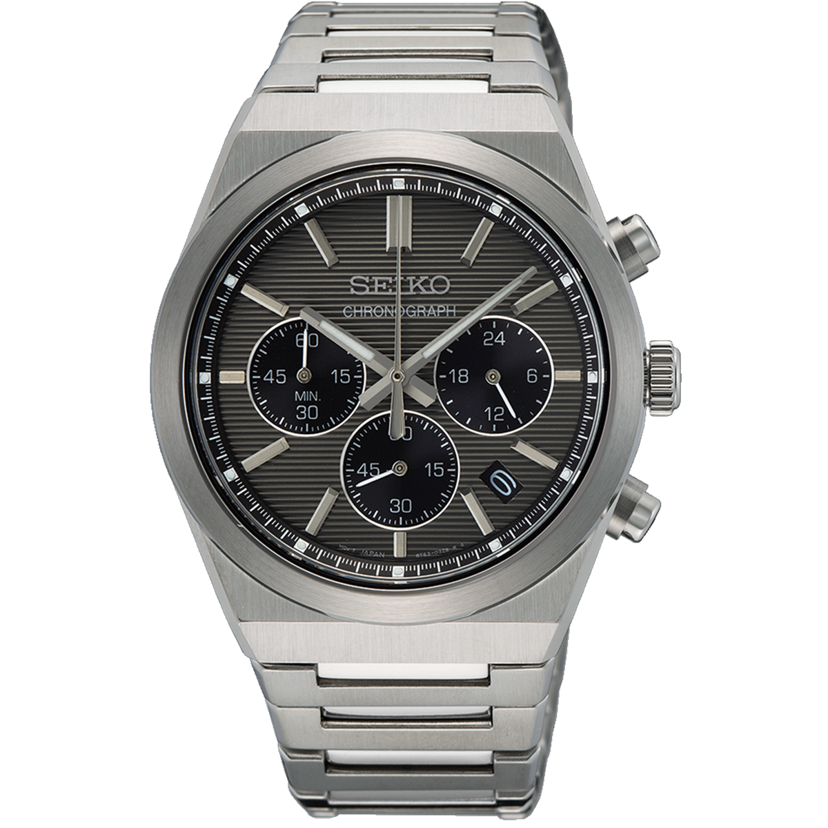 Seiko black dial chronograph sale