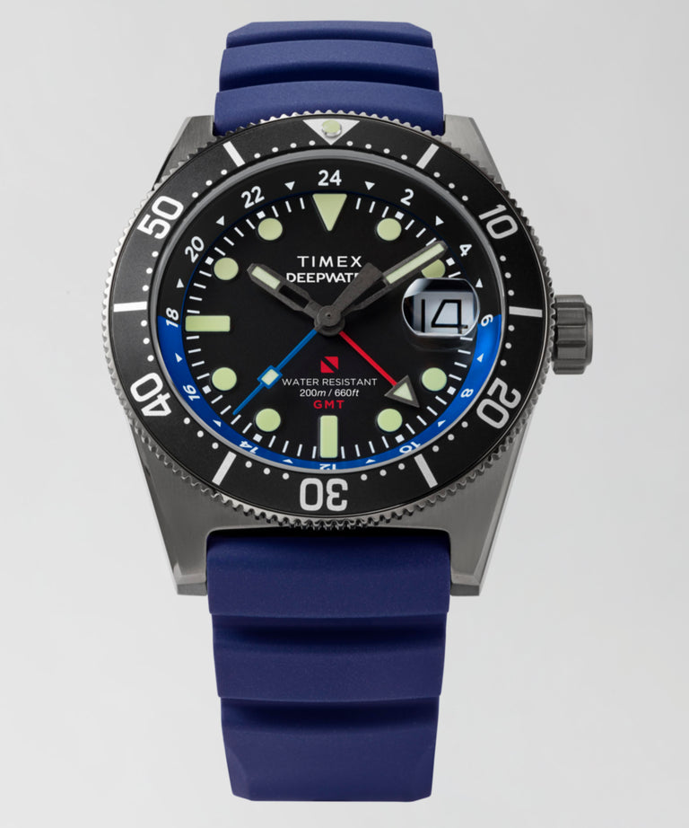 Timex - Deepwater Reef 200 GMT - 41mm Blue Strap