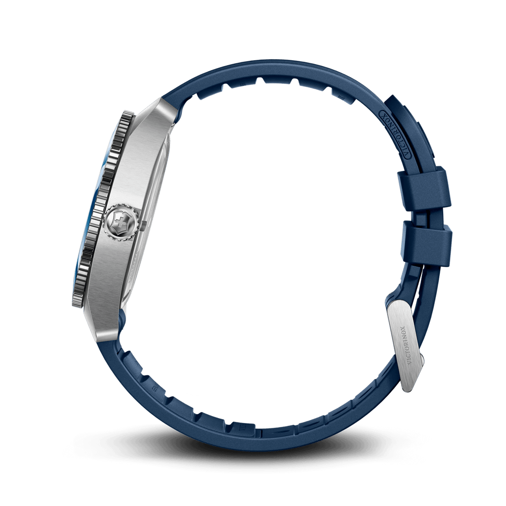 Victorinox Maverick 242094 39mm quartz watch with blue dial and blue rubber strap