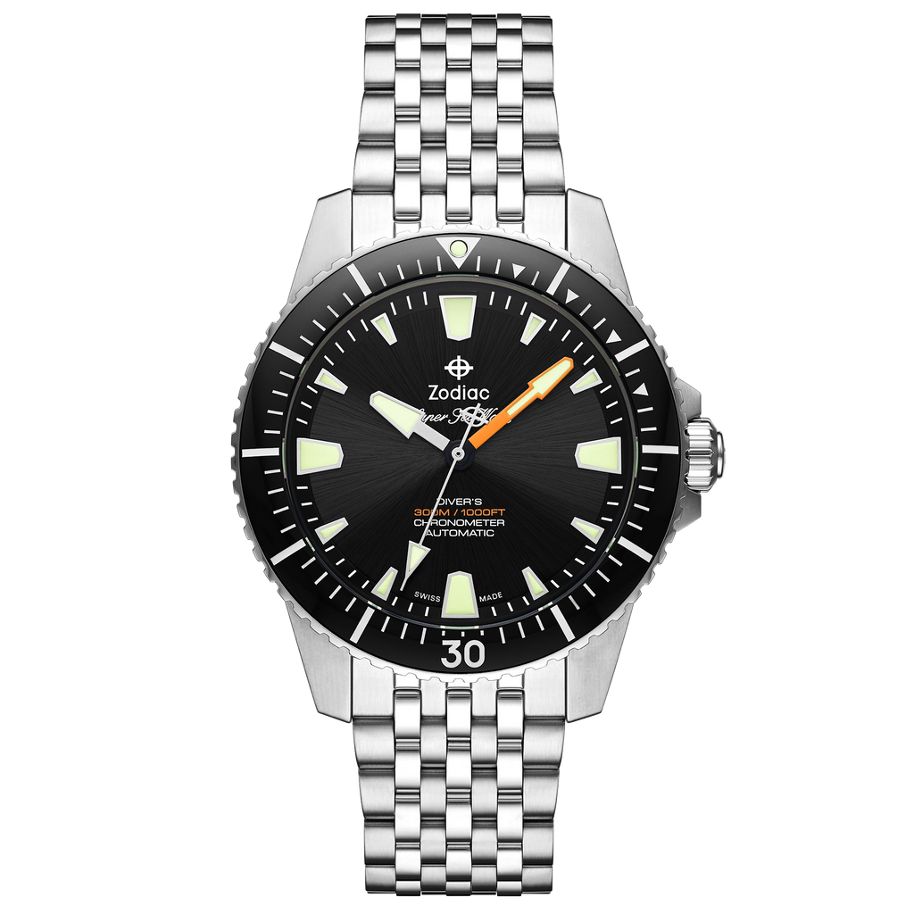 Zodiac - Super Sea Wolf Pro Diver COSC - Black Dial