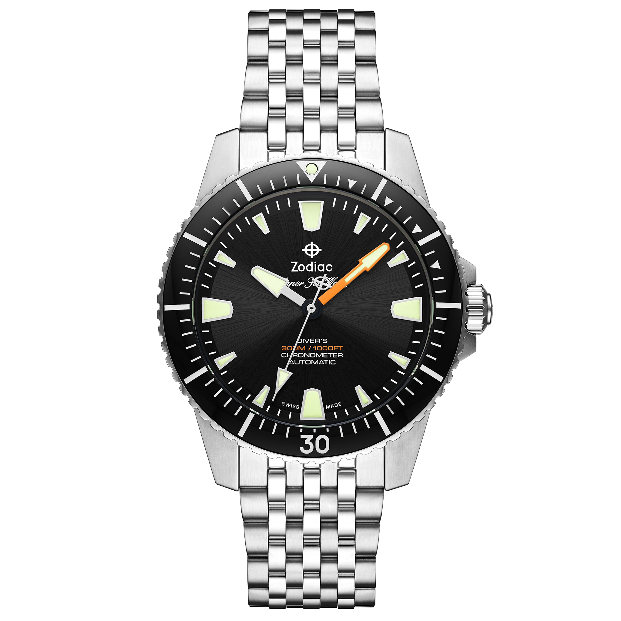 Zodiac - Super Sea Wolf Pro Diver COSC - Black Dial