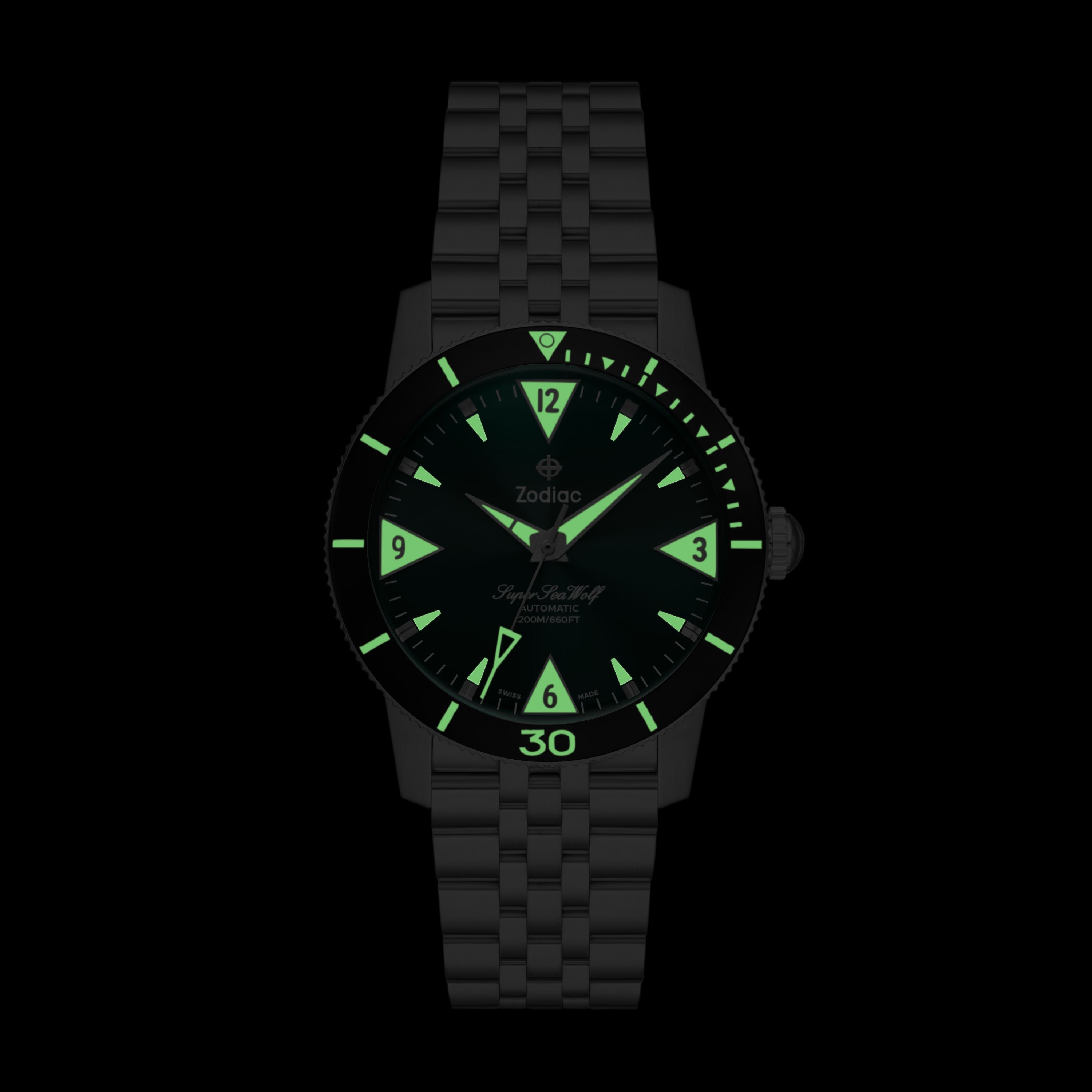 Zodiac - Super Sea Wolf Skin Diver - Green Dial ZO9218