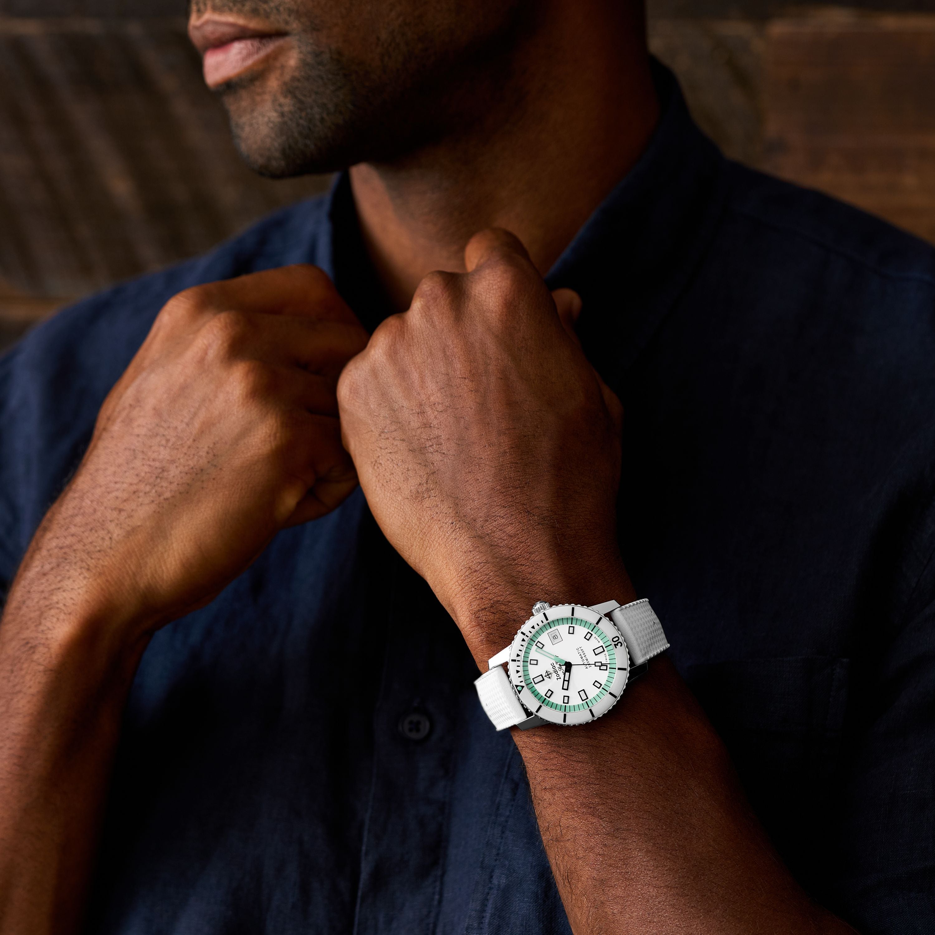 Zodiac - Super Sea Wolf Compression Diver - White Dial