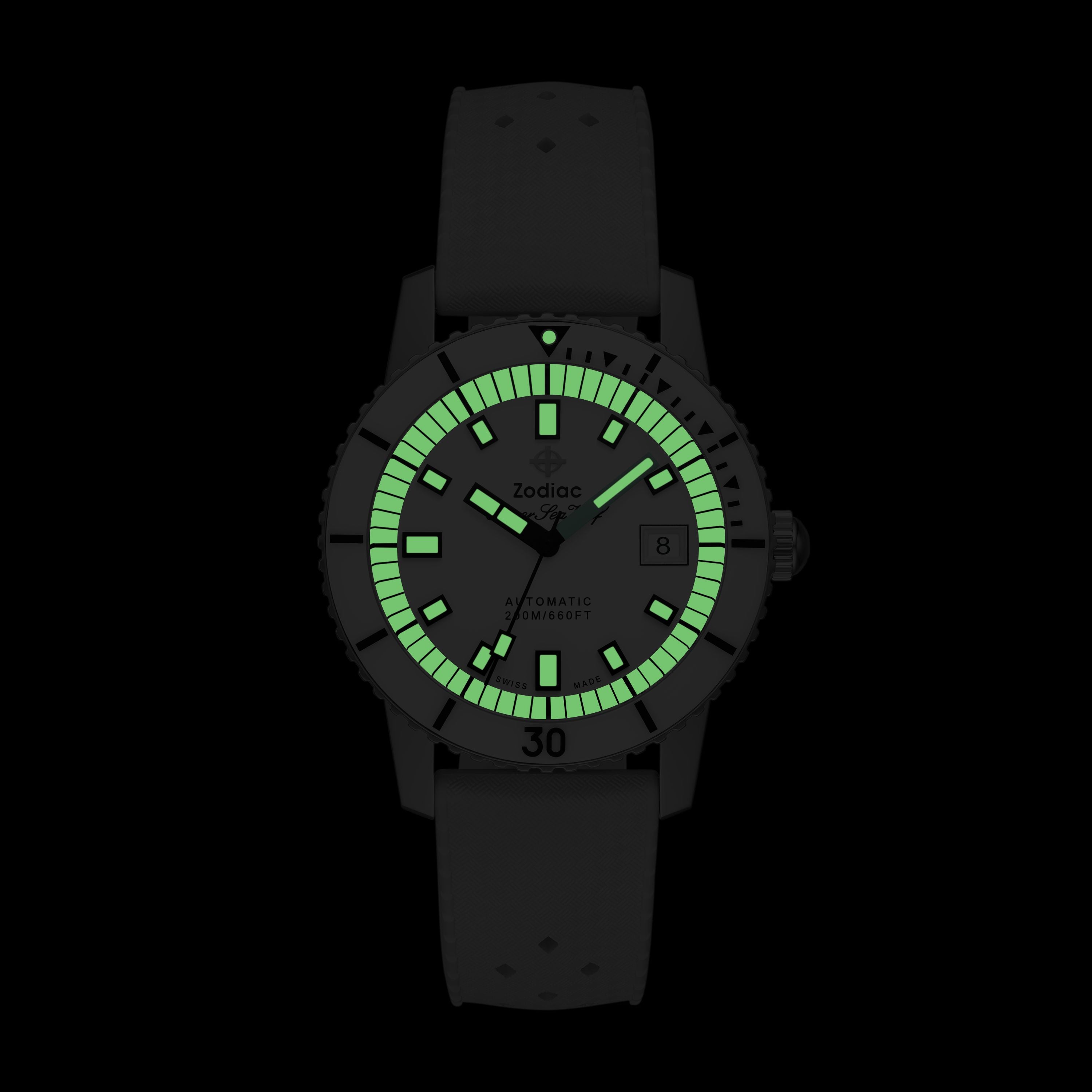 Zodiac - Super Sea Wolf Compression Diver - White Dial