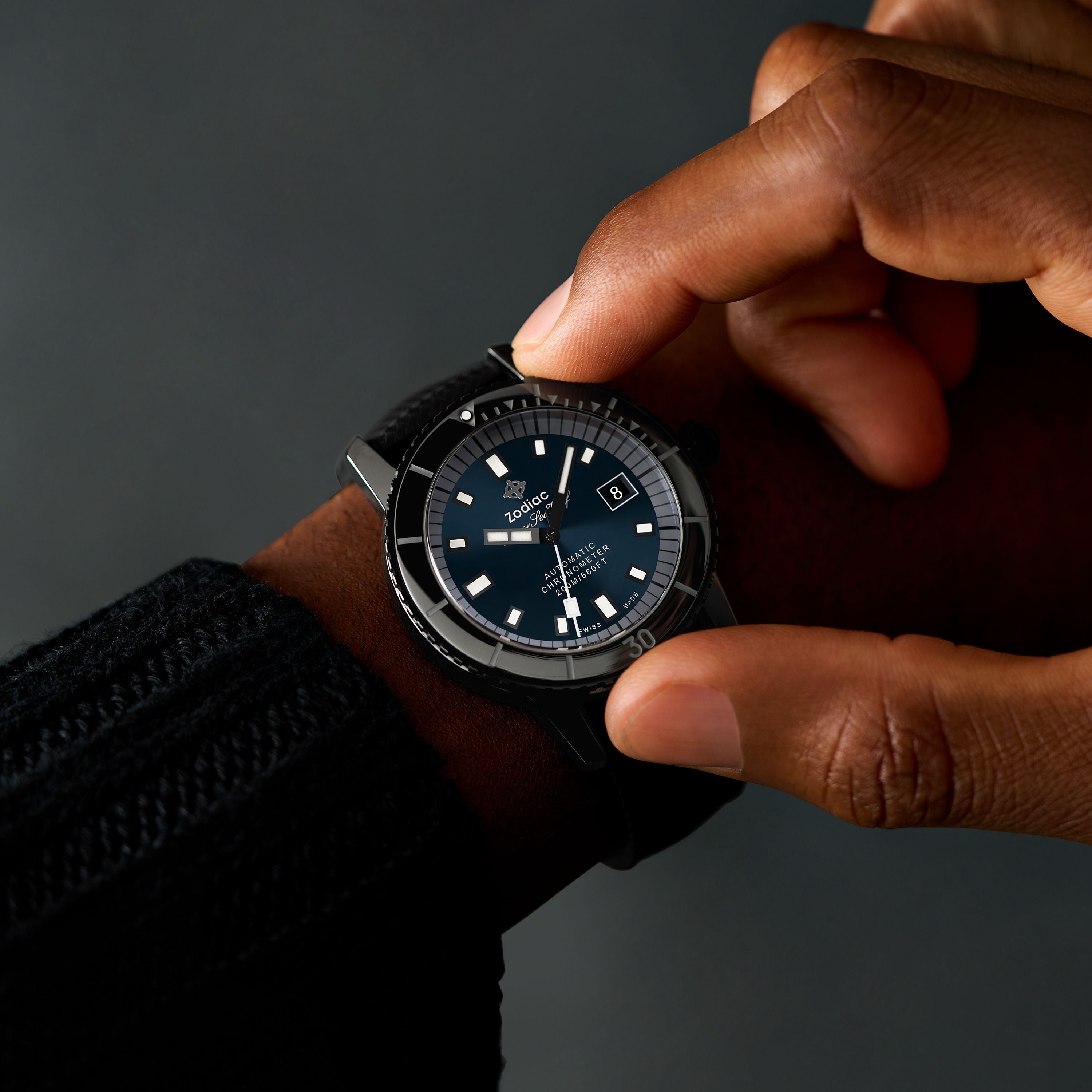 Zodiac - Super Sea Compression Diver - Black Ceramic