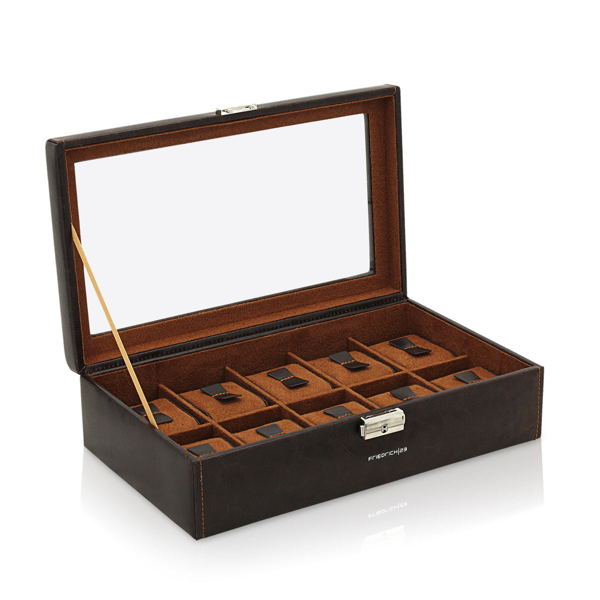 Friedrich23 - Bond 10 Watch Case with Window - Brown