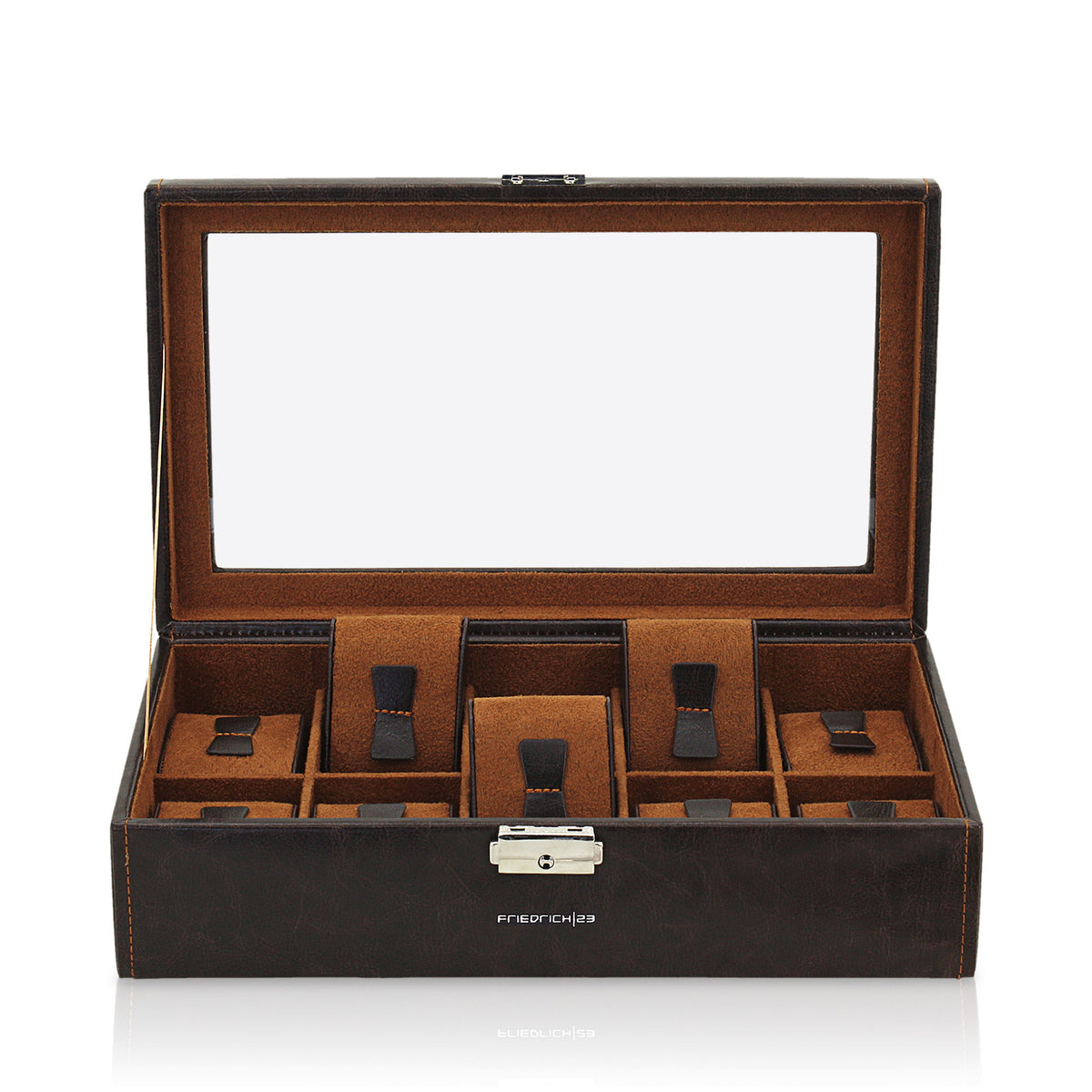 Friedrich23 - Bond 10 Watch Case with Window - Brown