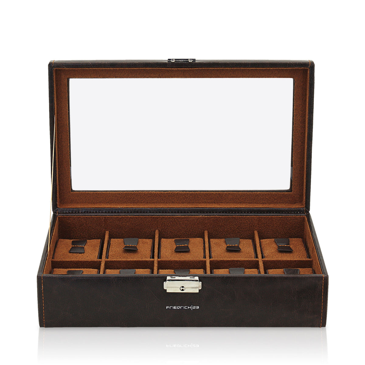 Friedrich23 - Bond 10 Watch Case with Window - Brown