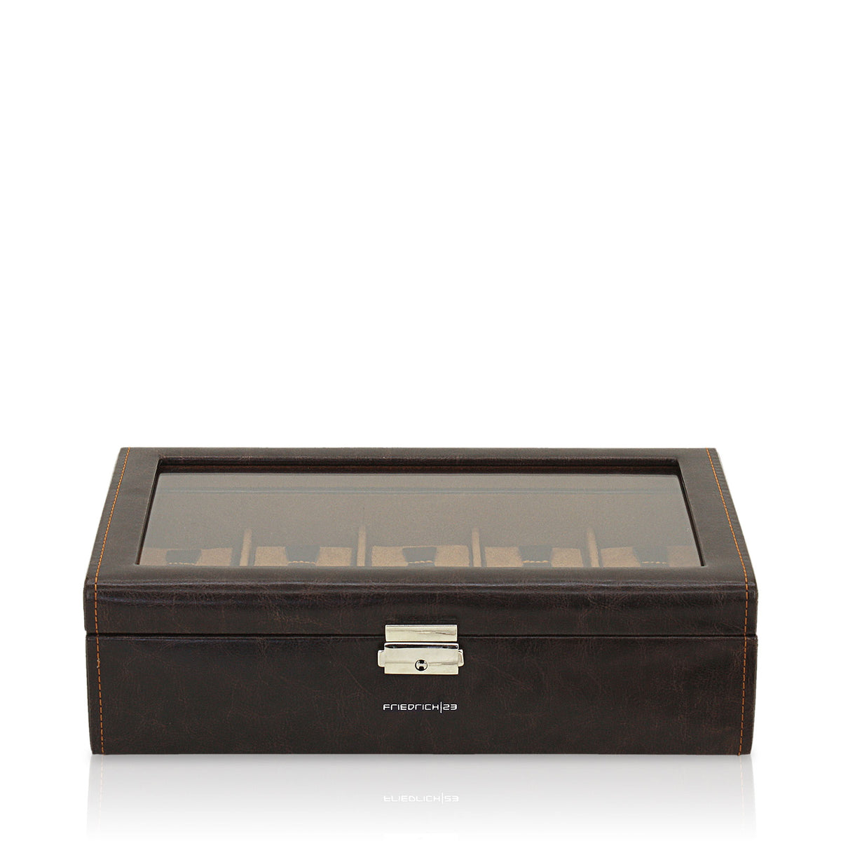 Friedrich23 - Bond 10 Watch Case with Window - Brown