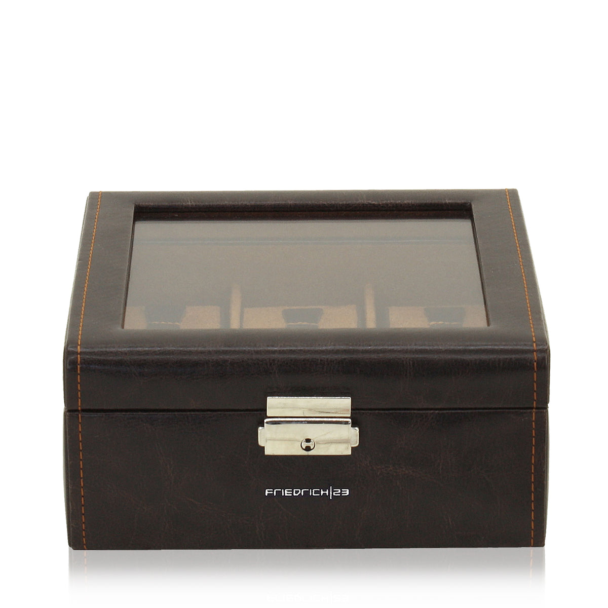 Friedrich23 - Bond 6 Watch Case with Window - Brown