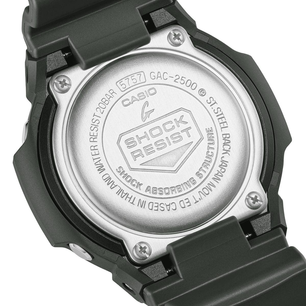Casio G-SHOCK GAC-2500-3A — Case back