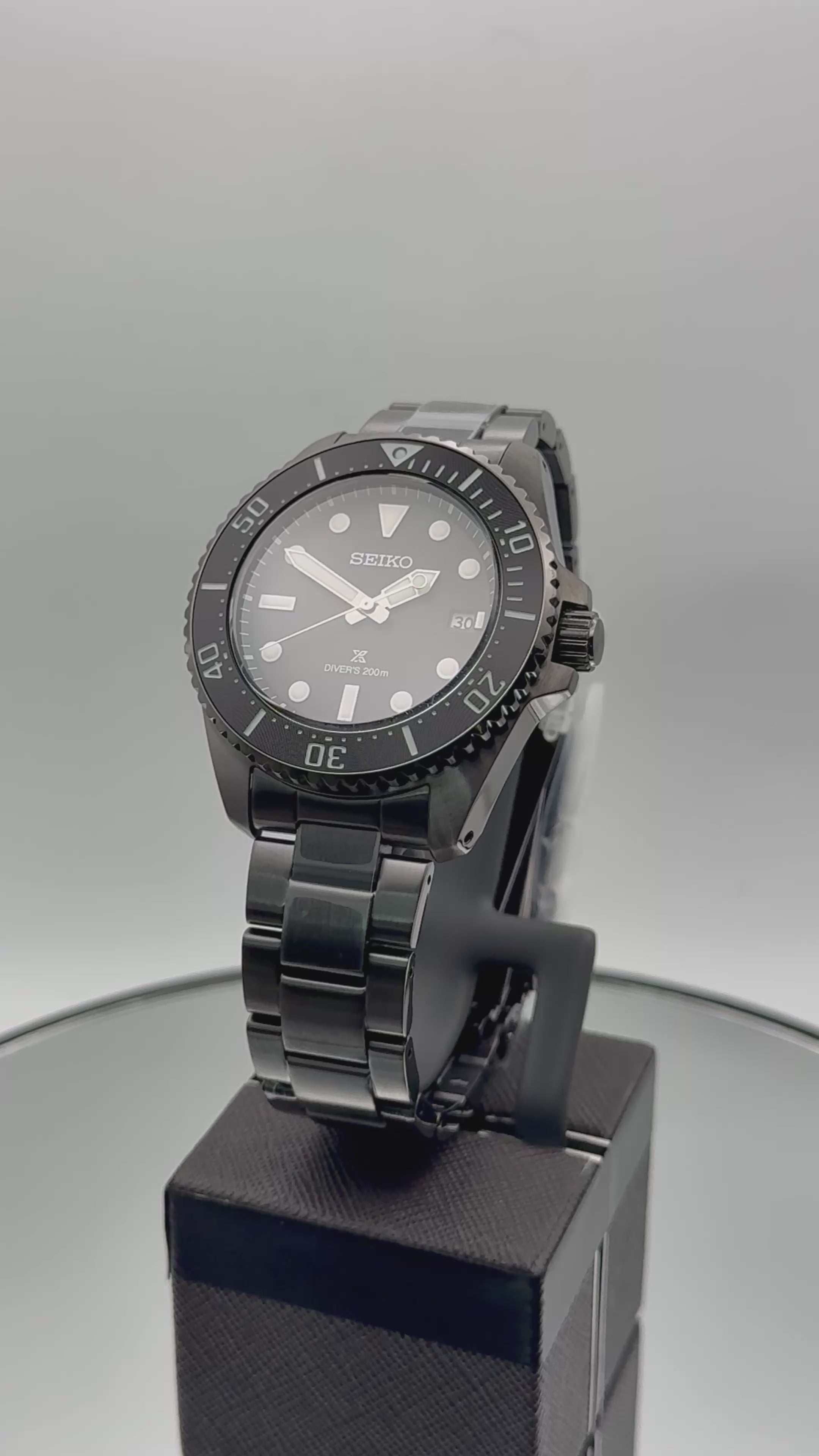 Seiko Prospex - Montre de plongée solaire - Black Out