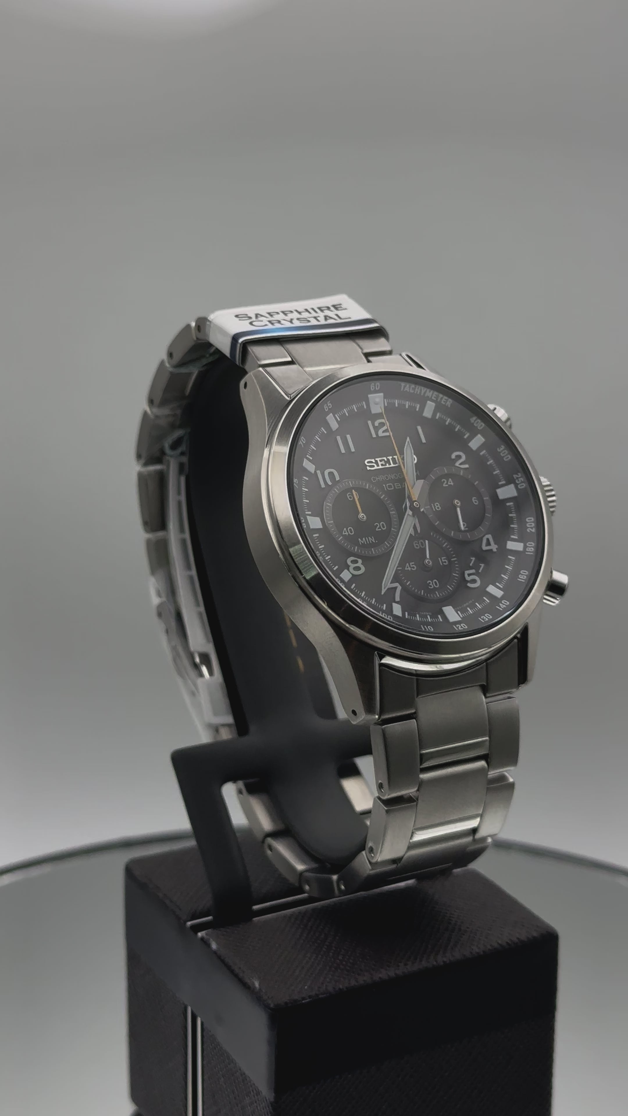 Seiko Watch - Quartz Chronograph - Black Dial