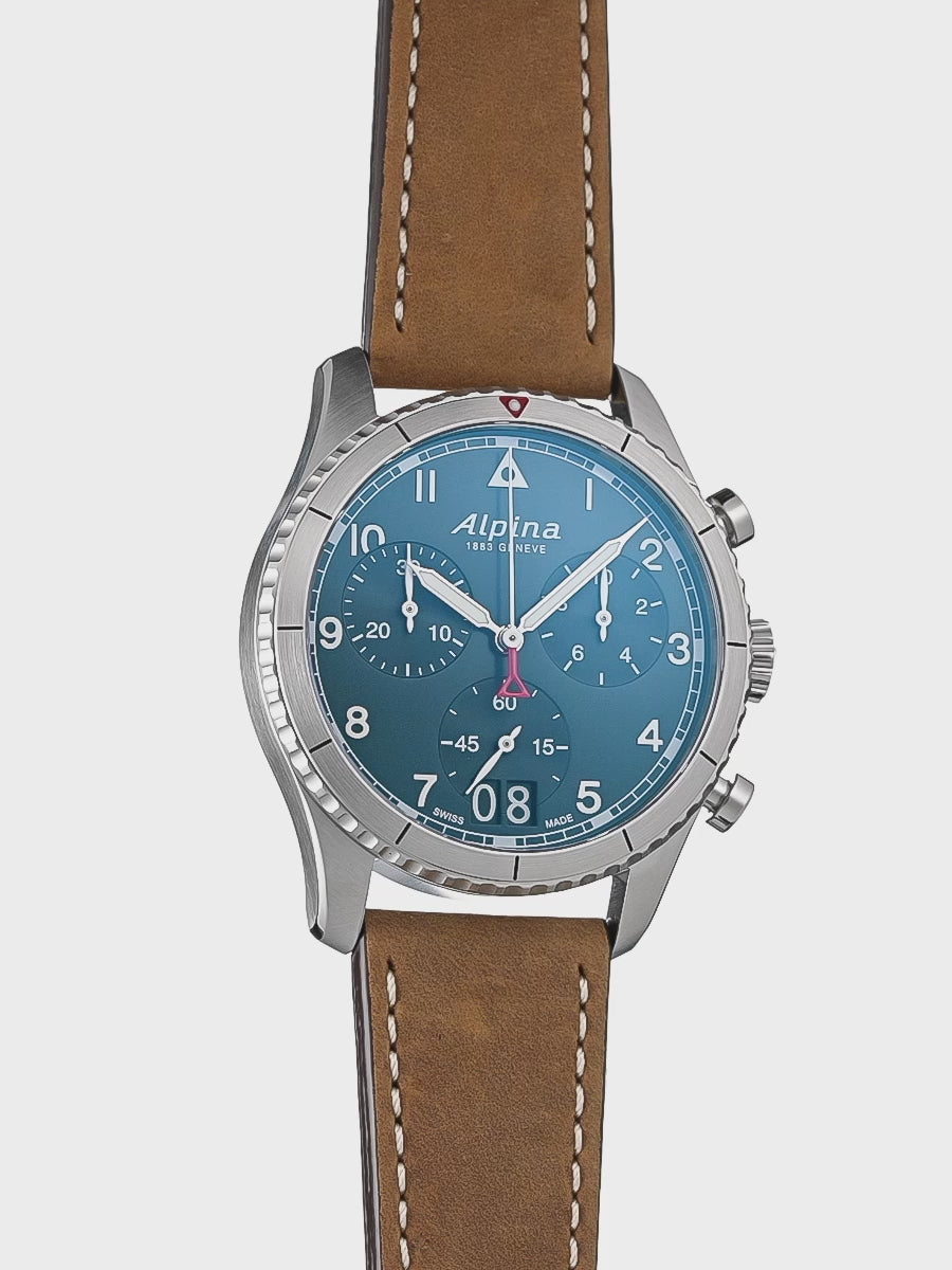 Alpina - STARTIMER Pilot Chronograph 41mm - Blue Dial