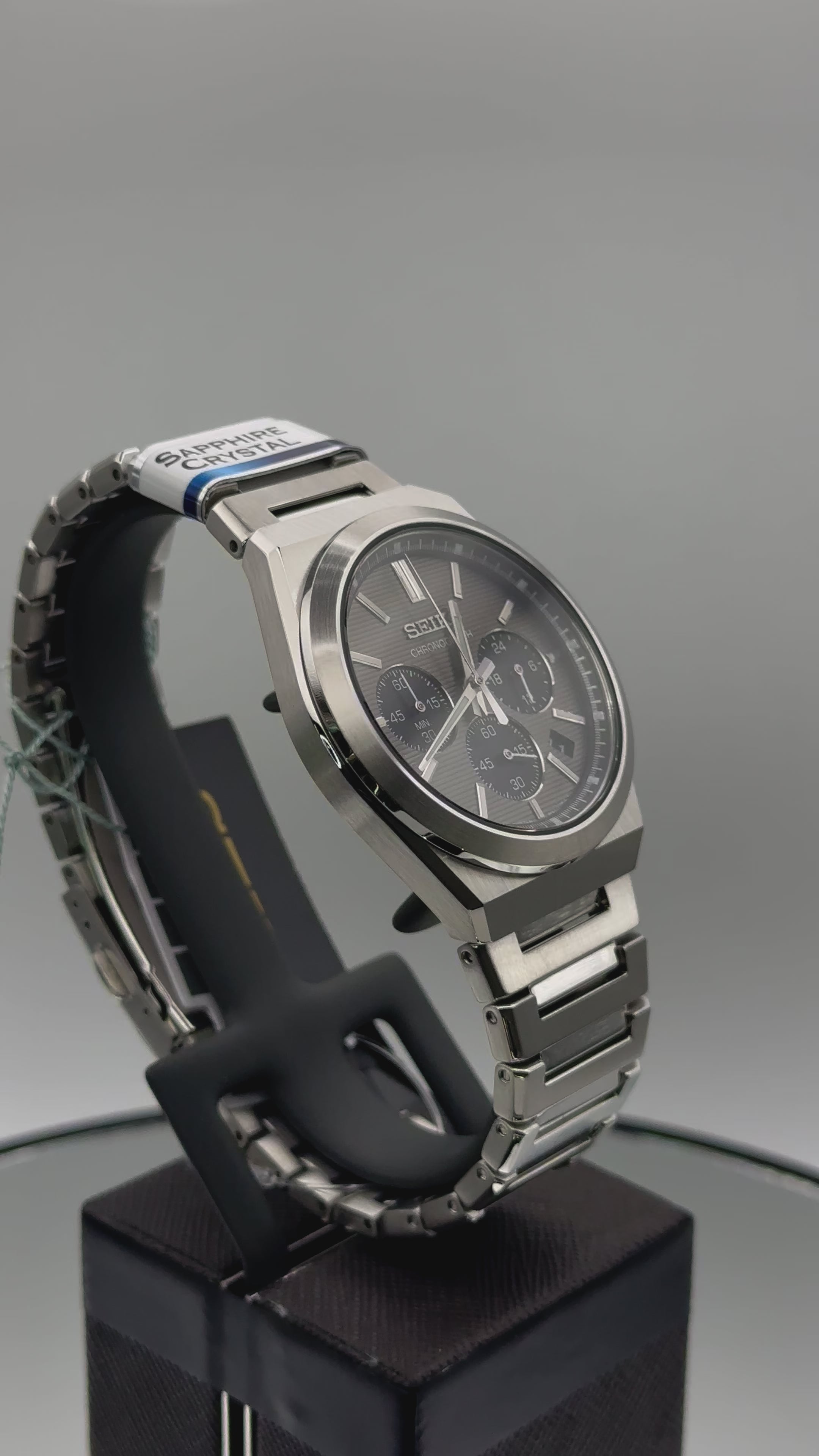 Seiko Watch - Quartz Chronograph - Black Dial