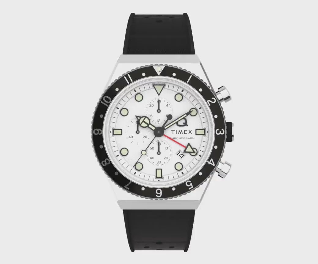 Timex - Q Reissue 40mm - Three Time Zone Chronograph