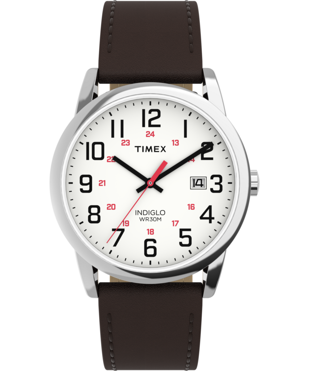 Timex Easy Reader® Classic 38mm Leather Strap Watch - 2Y12600
