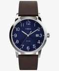 Timex Main Street 38mm Silver/Brown Watch - TW2Y67500
