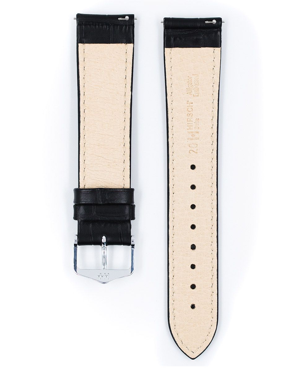 Hirsch DUKE Alligator Embossed Leather Watch Strap