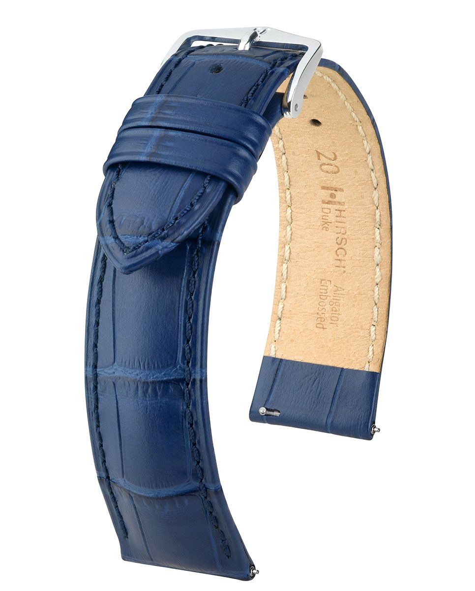 Hirsch DUKE Alligator Embossed Leather Watch Strap