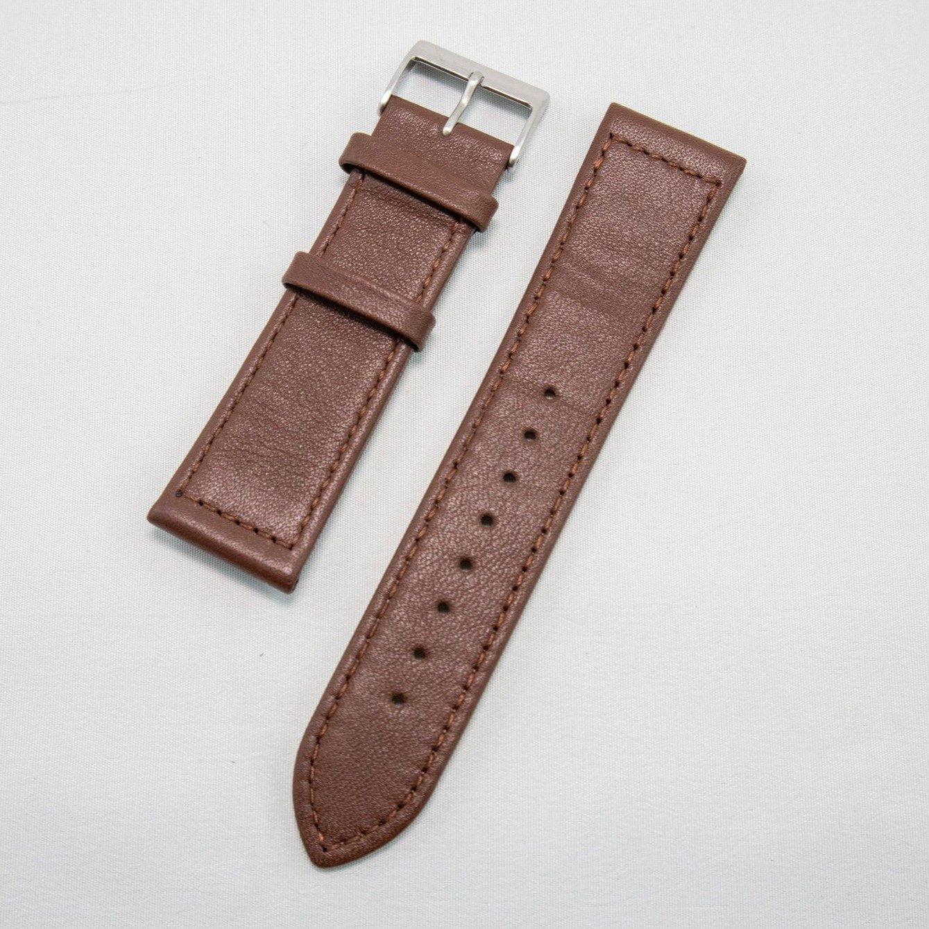 Alpine Watchstrap - Flat Stitched Leather